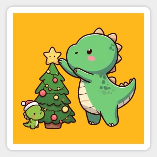 T-Rex Christmas Magnet